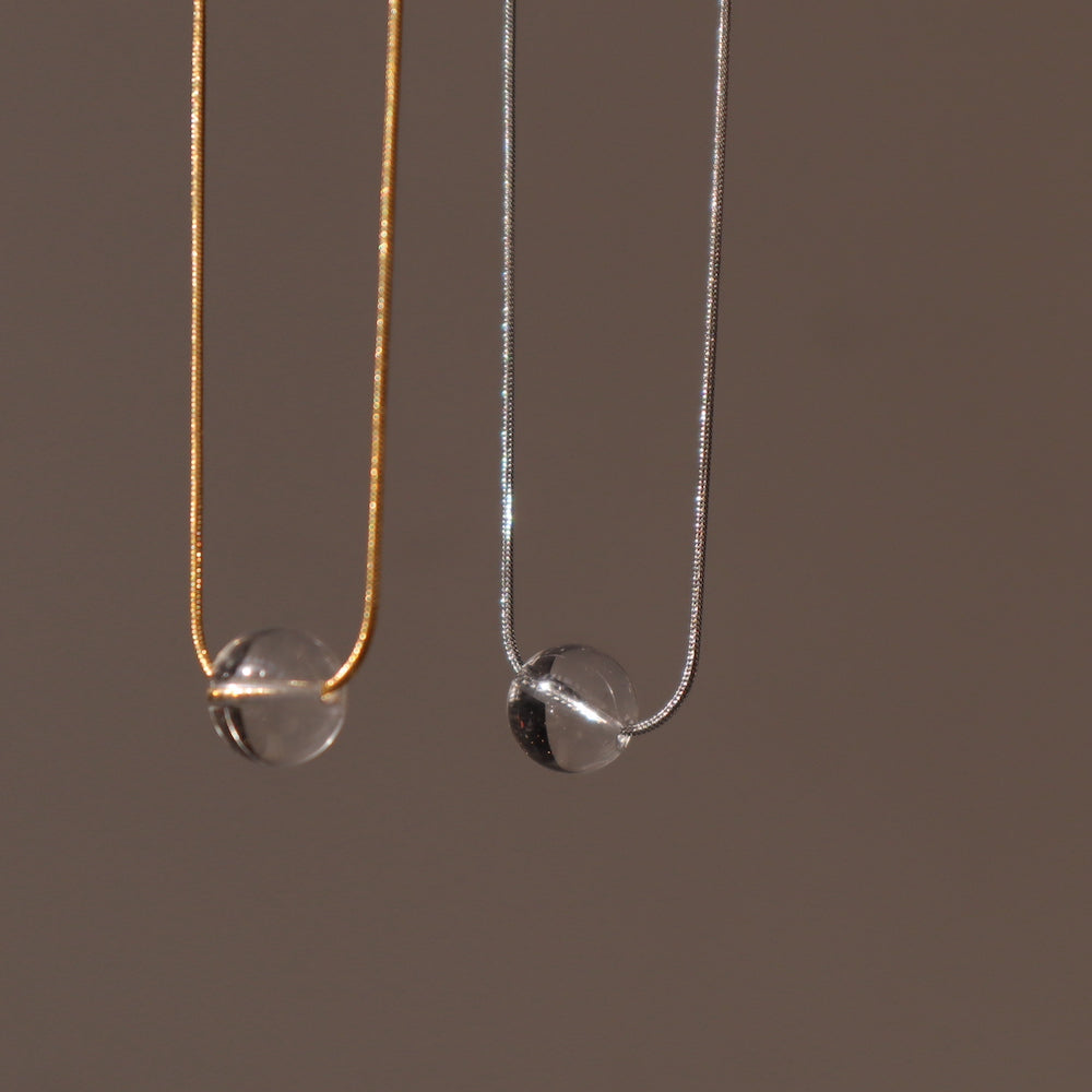 N161 stainless chain crystal necklace