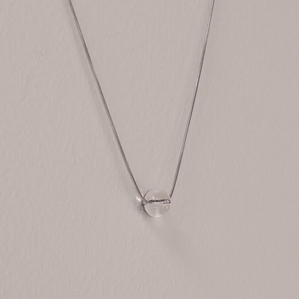 N161 stainless chain crystal necklace