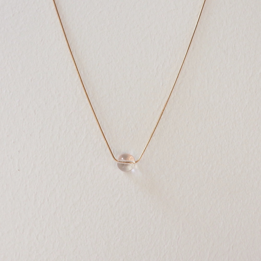 N161 stainless chain crystal necklace