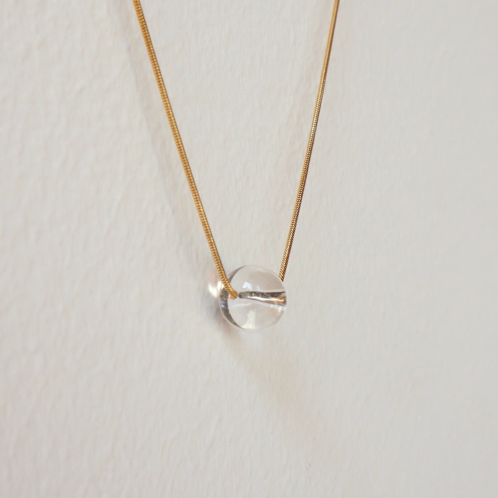 N161 stainless chain crystal necklace