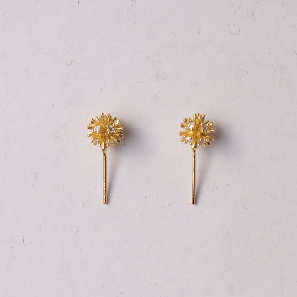 P061 silver925 dandelion fluff minimum pierce