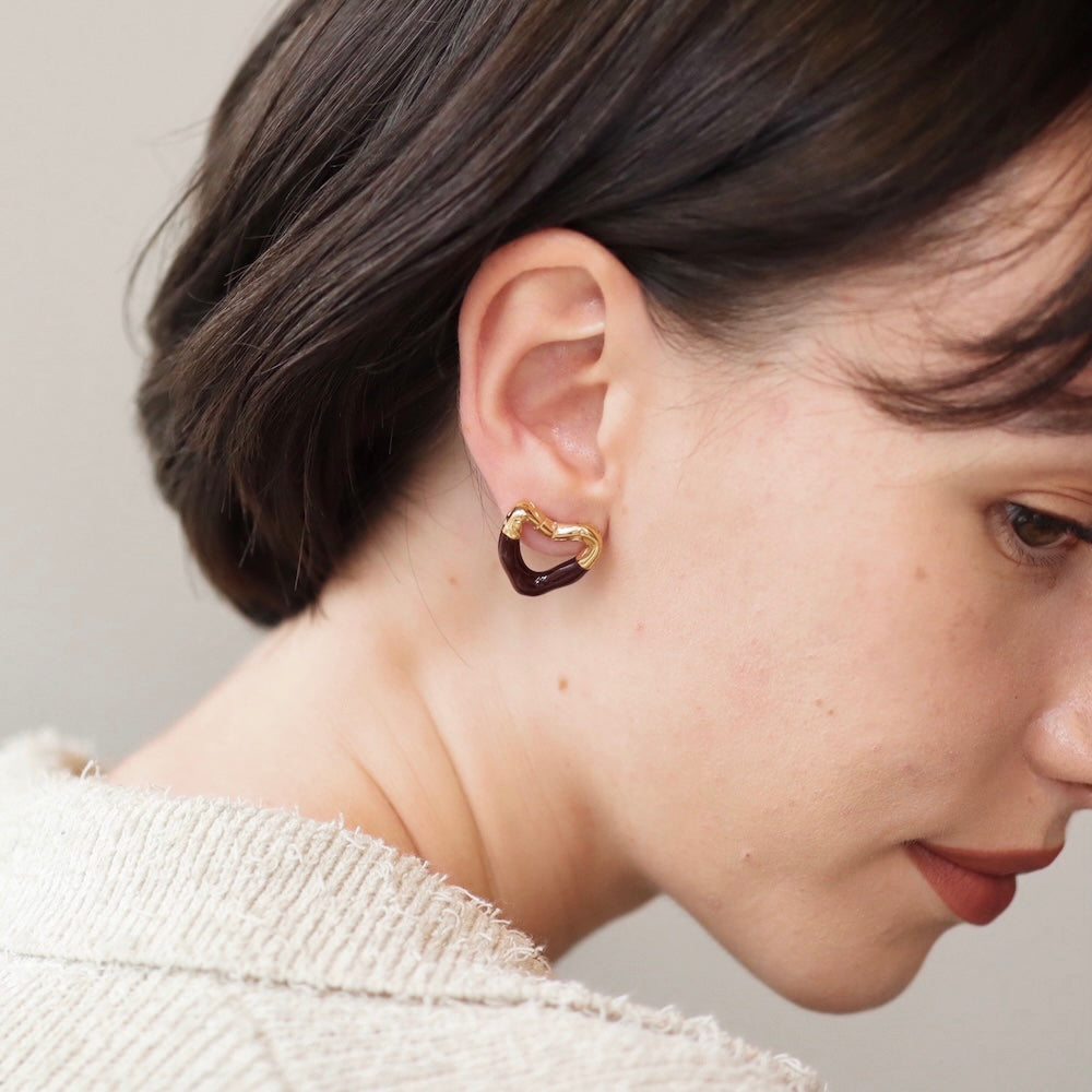 P263 stainless chocolate heart pierce