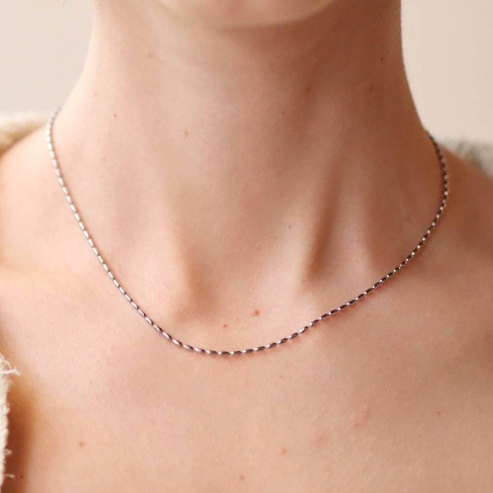 N181 stainless simple ball chain necklace