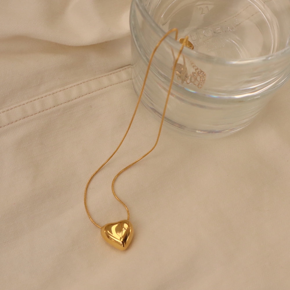 N186 stainless heart pendant necklace