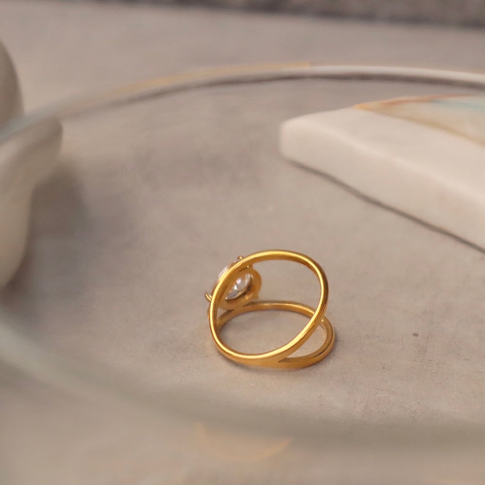 R033 stainless oversized zirconia ring