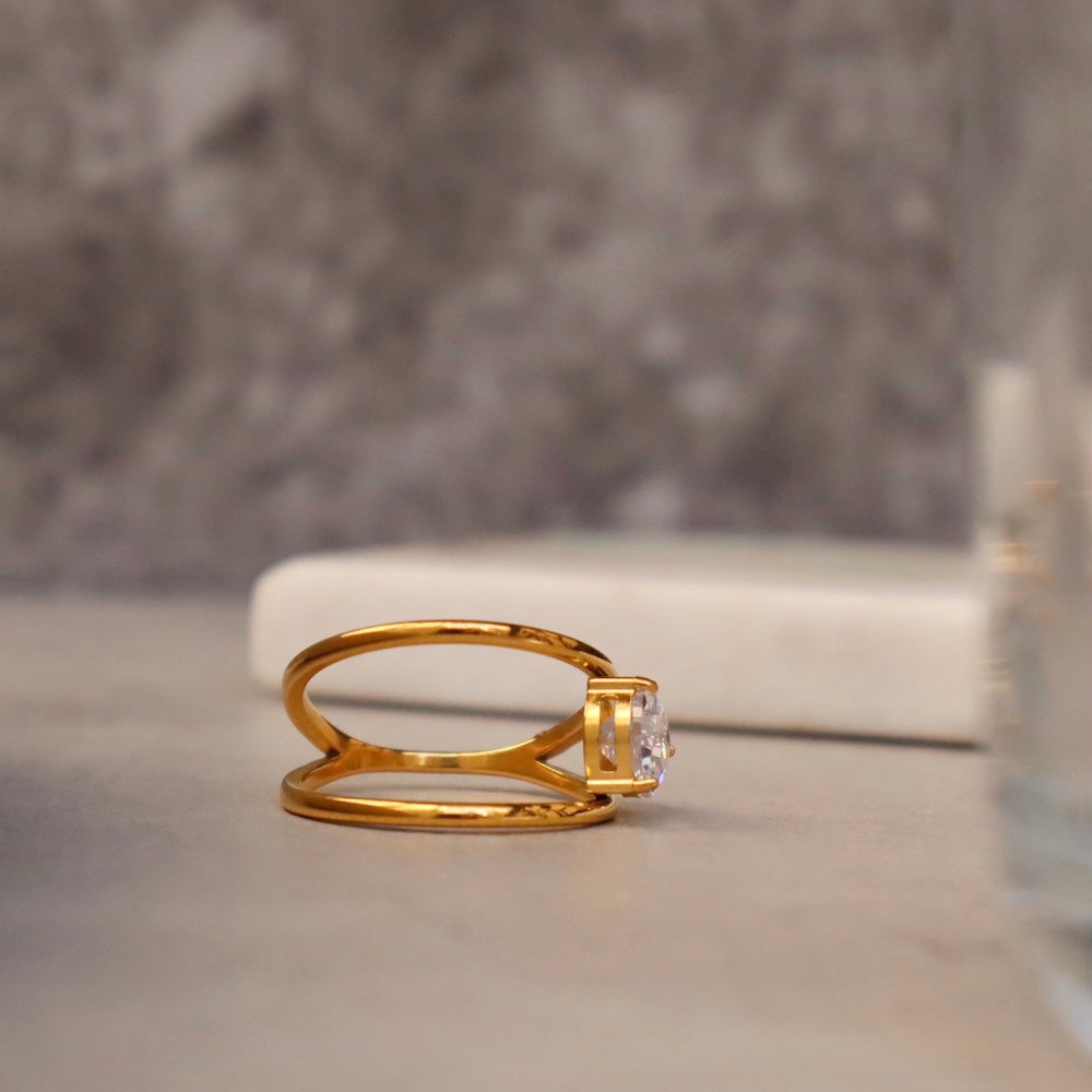 R033 stainless oversized zirconia ring