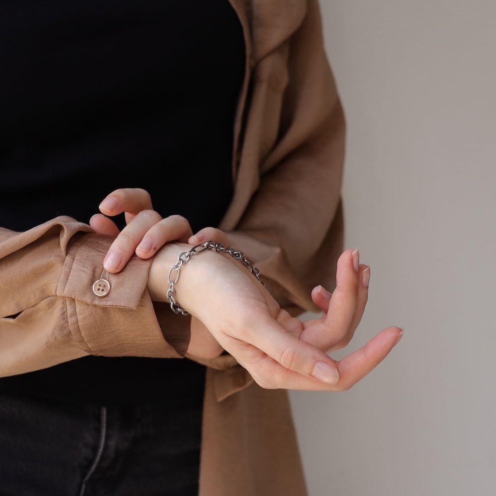 N058 stainless cross chain adjust free bracelet