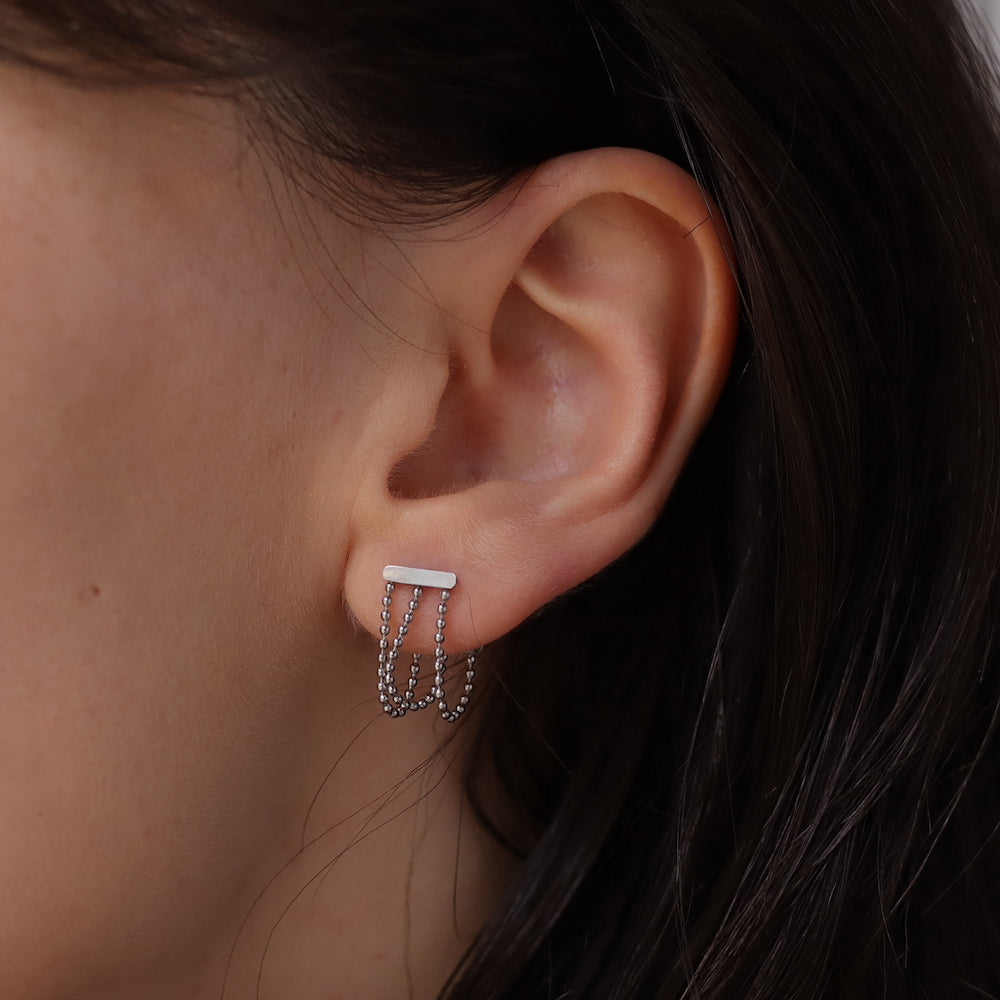 P305 stainless chain hoop pierce