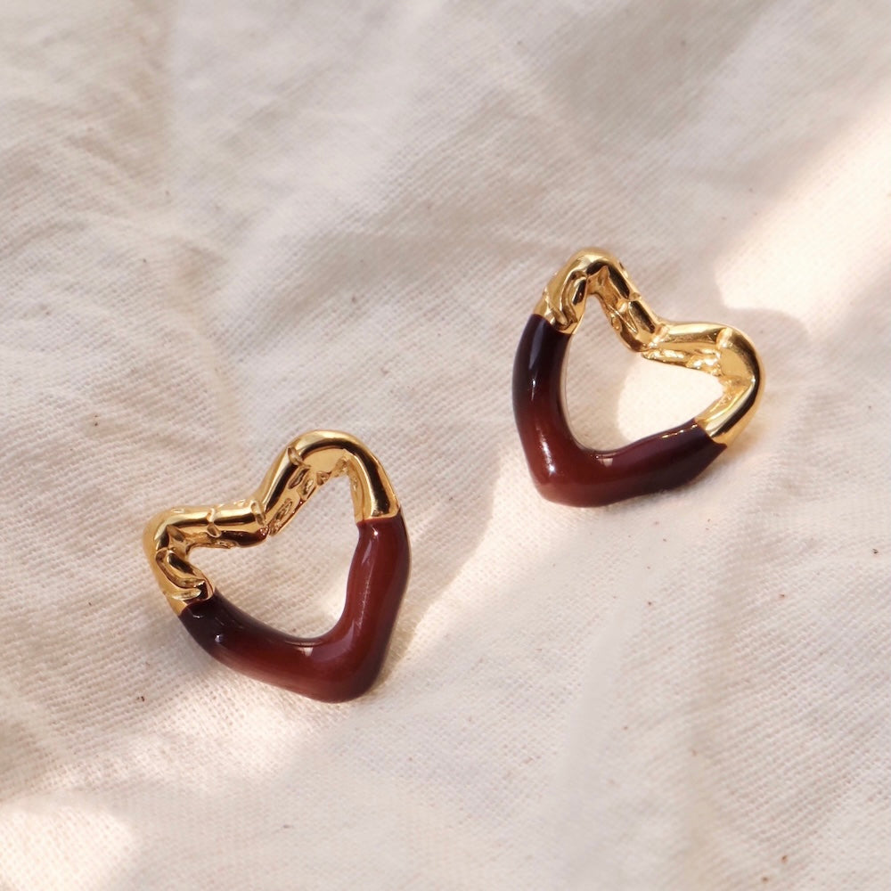 P263 stainless chocolate heart pierce