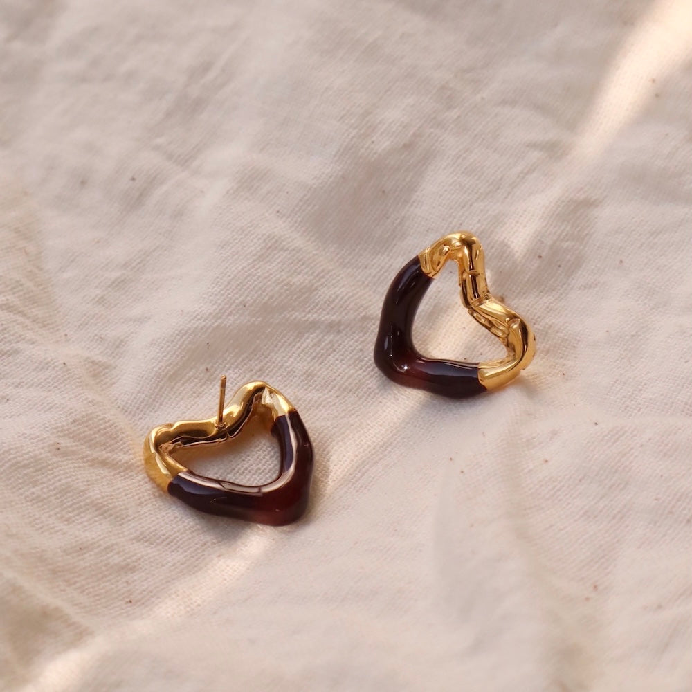 P263 stainless chocolate heart pierce