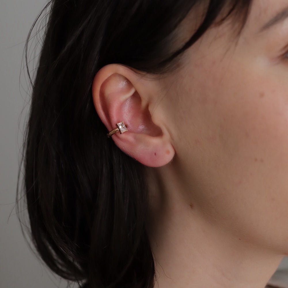 C145 stainless joint square earcuff