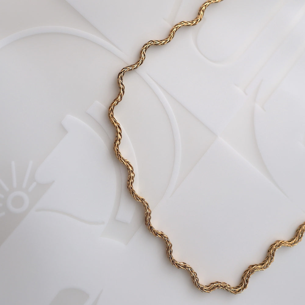 N254 stainless wave necklace