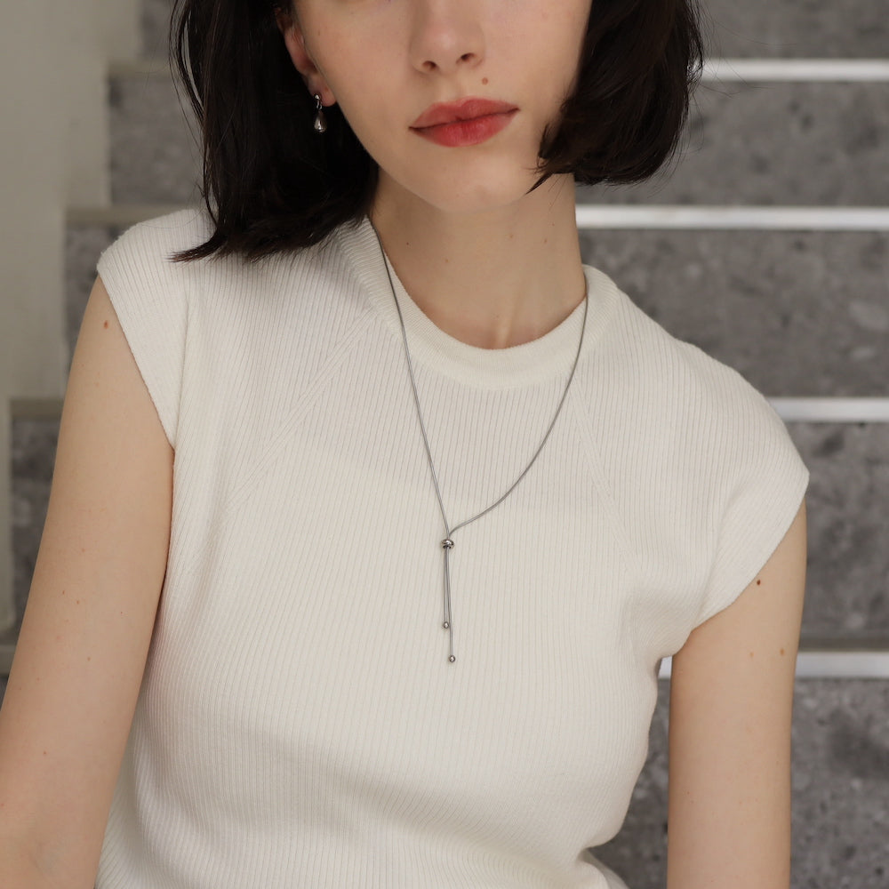 N004 stainless snake chain tie necklace