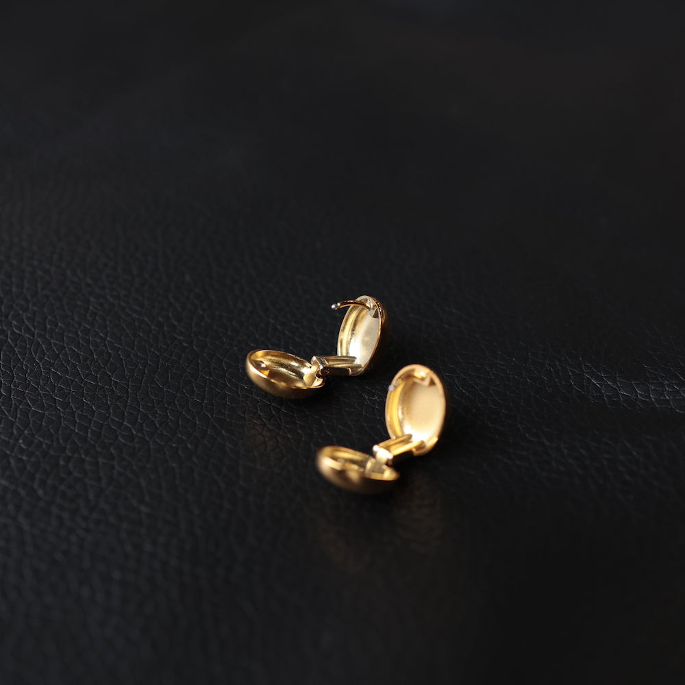 P274 stainless gold oval pierce