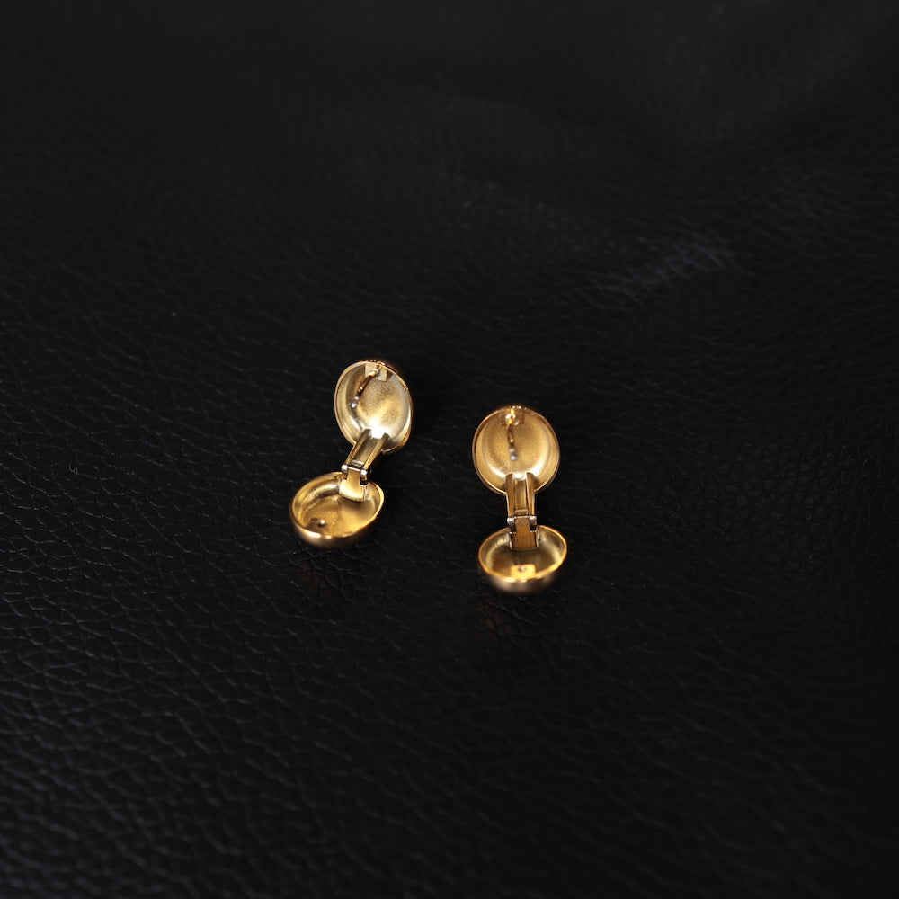 P274 stainless gold oval pierce