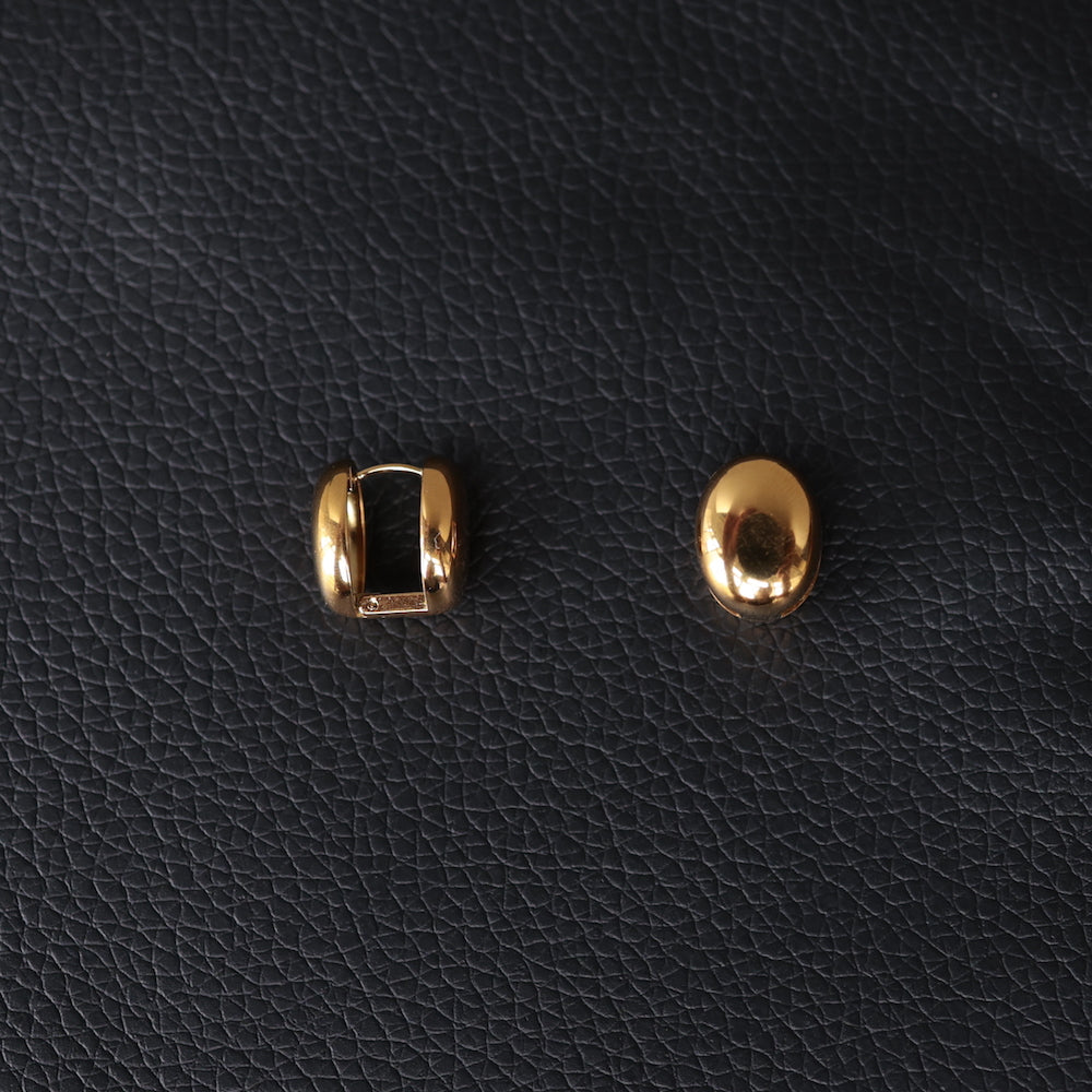 P274 stainless gold oval pierce