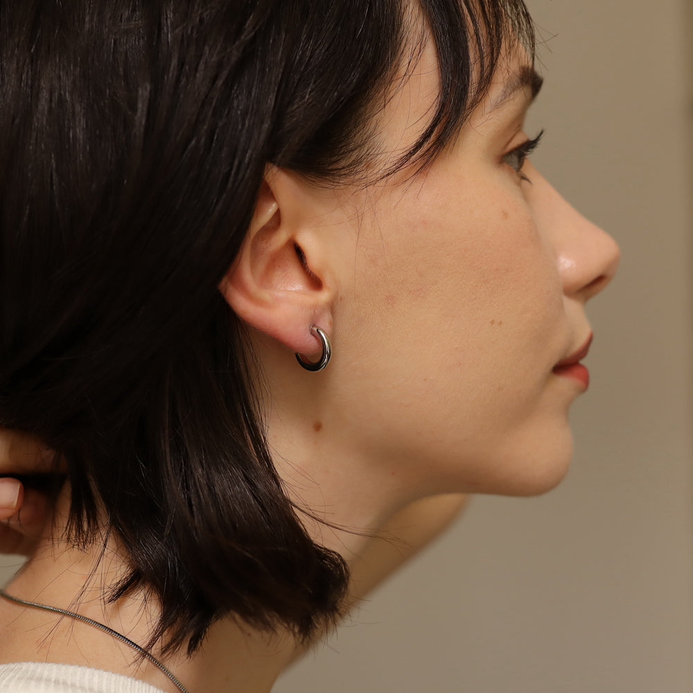 P206 stainless metal half hoop minimum pierce
