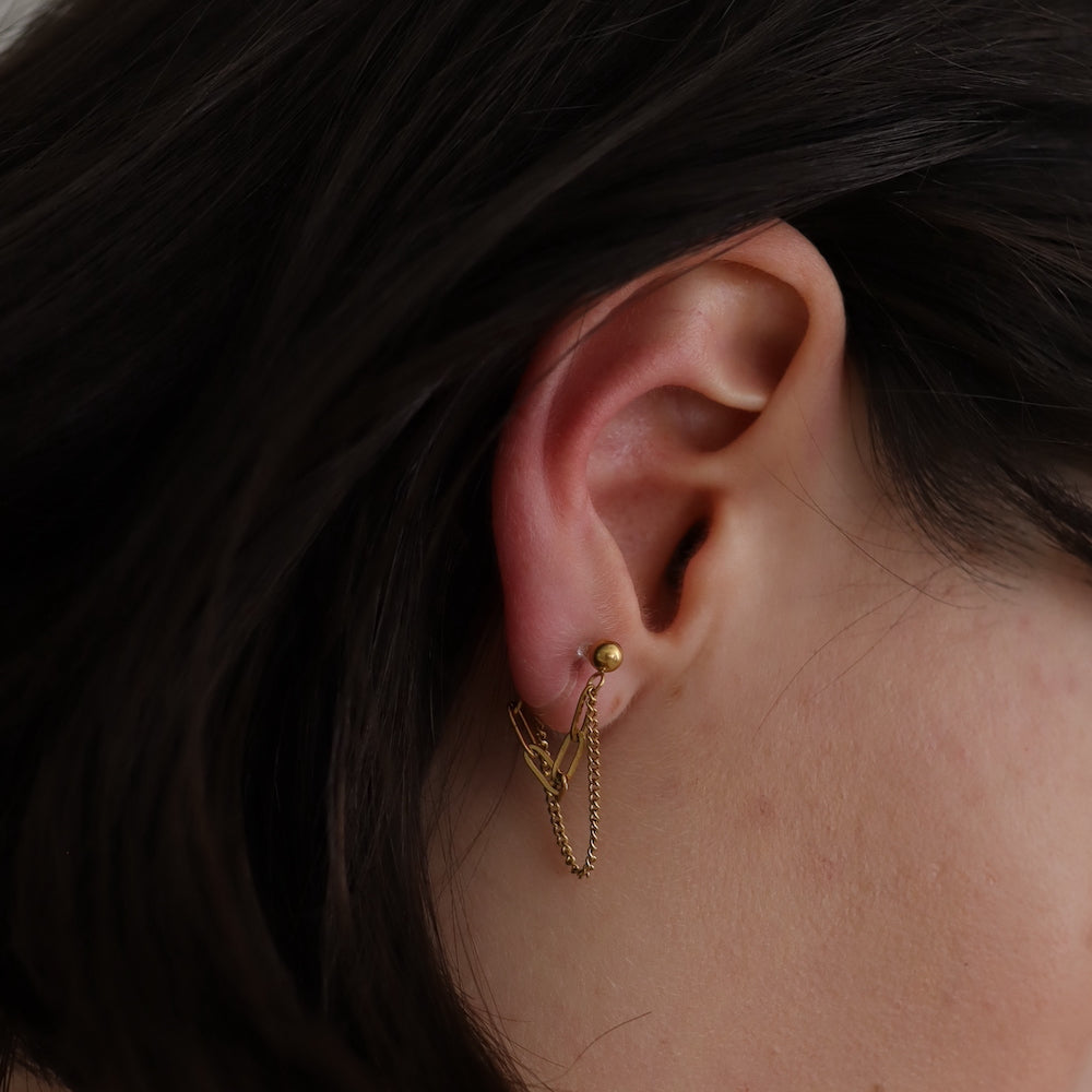 P123 stainless chain hoop pierce