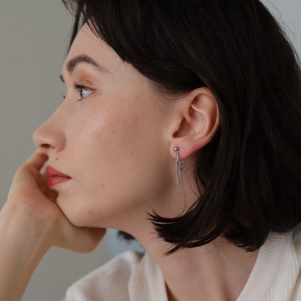 P123 stainless chain hoop pierce