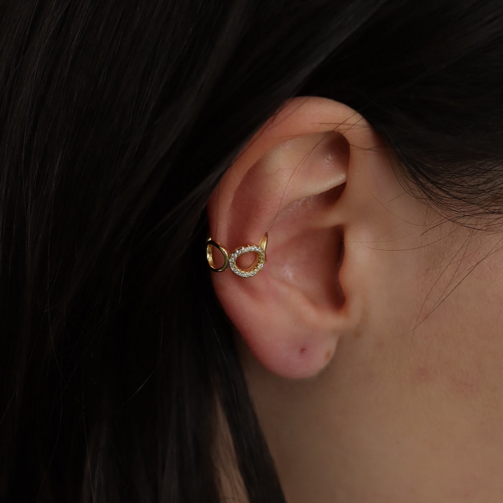 C142 silver925 brilliant circle earcuff