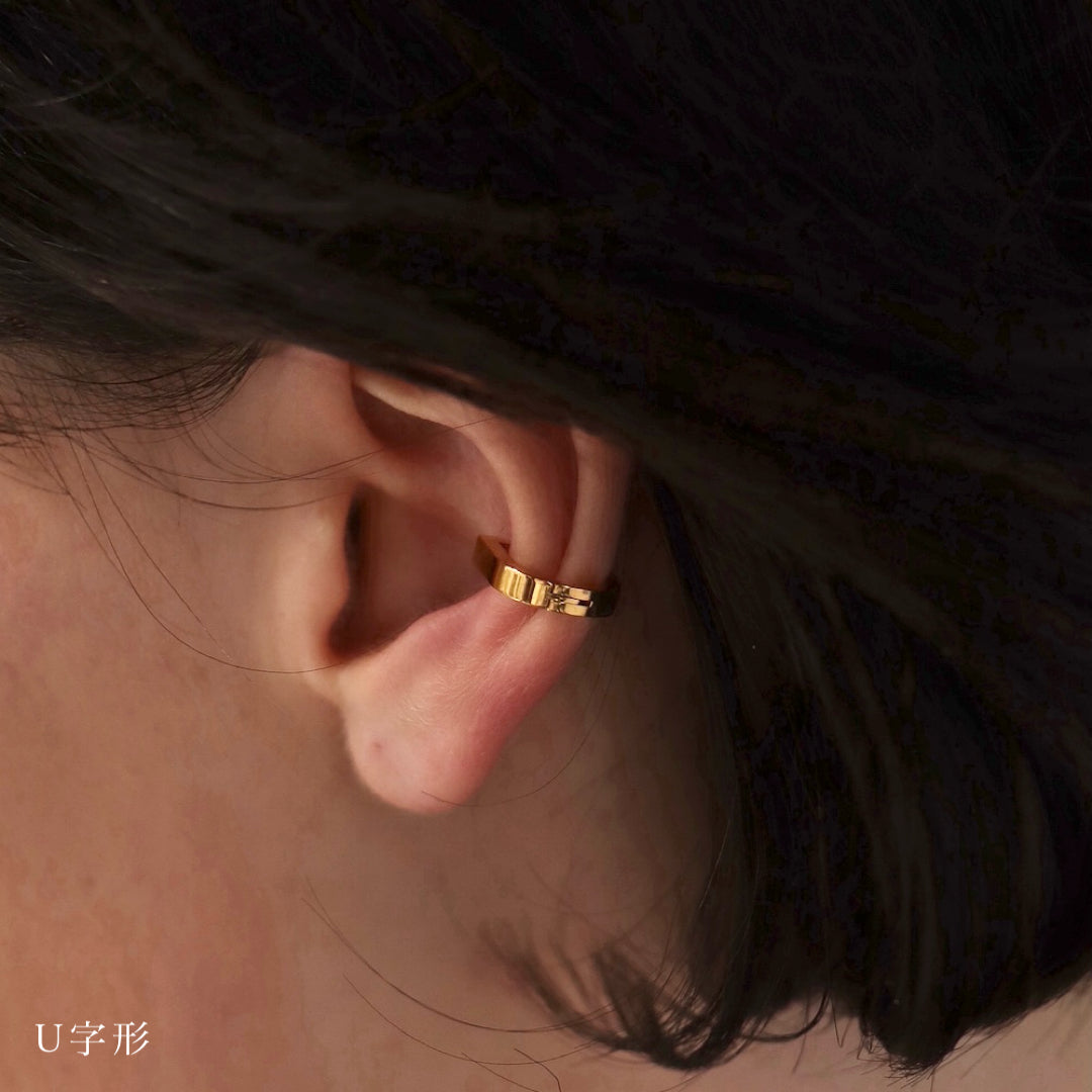 C004 stainless 5 types simple ear cuff