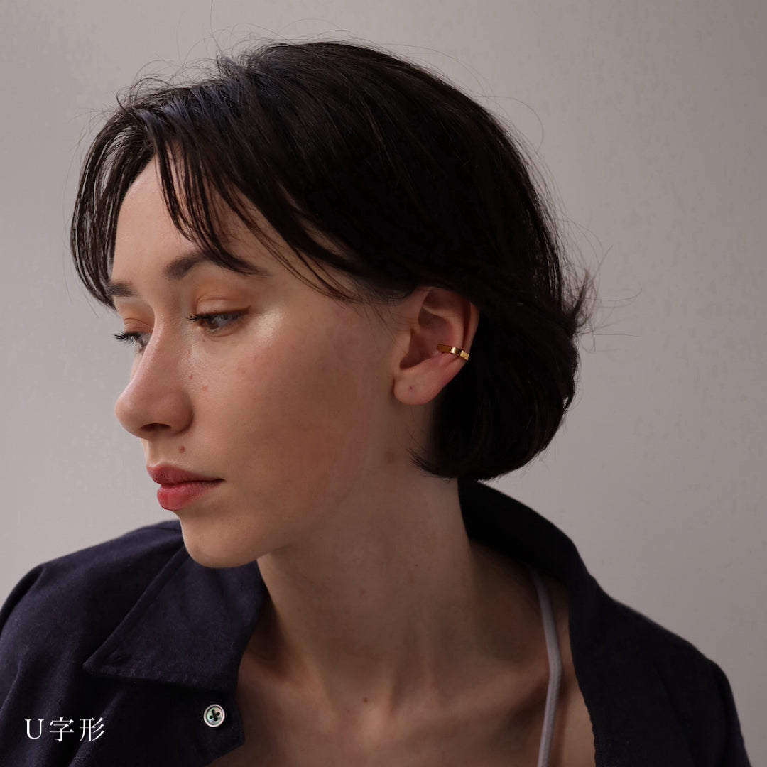 C004 stainless 5 types simple ear cuff