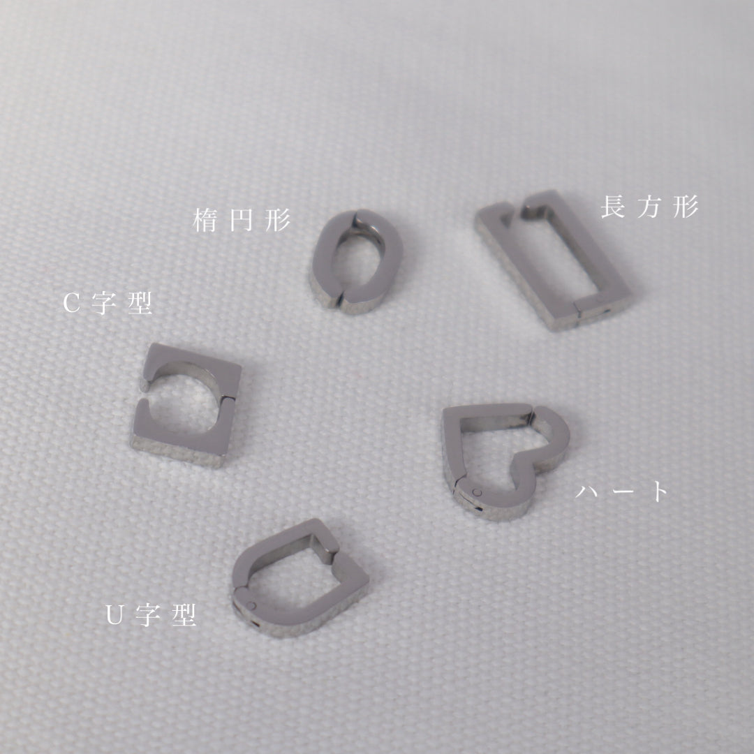 C004 stainless 5 types simple ear cuff