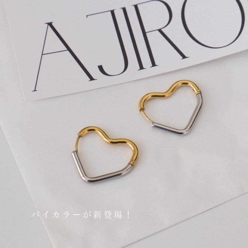 P126 stainless heart hoop pierce