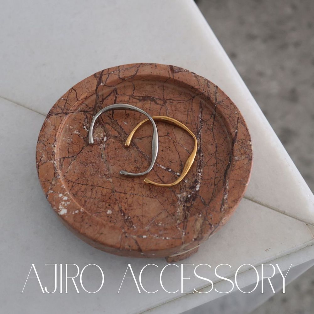 N221 stainless wave-design bangle