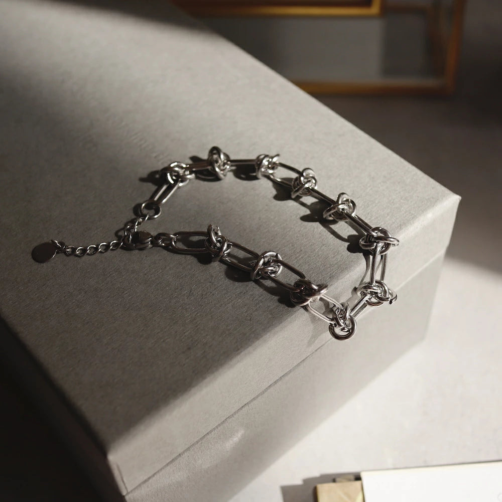N063 stainless knot chain   bracelet