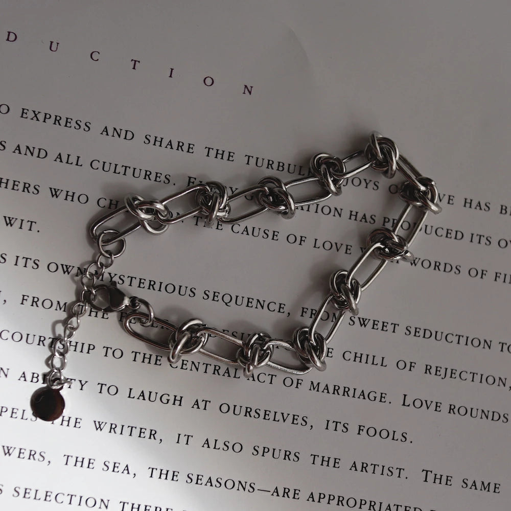 N063 stainless knot chain   bracelet