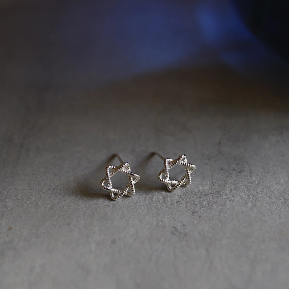 P066  silver925 hexagram minimum pierce