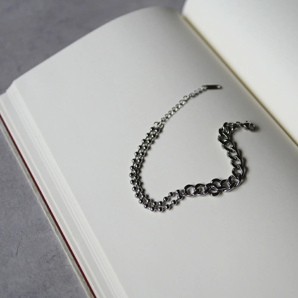 N091 stainless asymmetry chain  bracelet