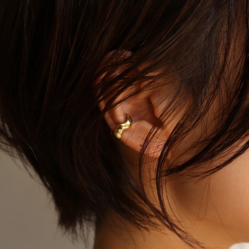 C043 silver925 fluctuation earcuff