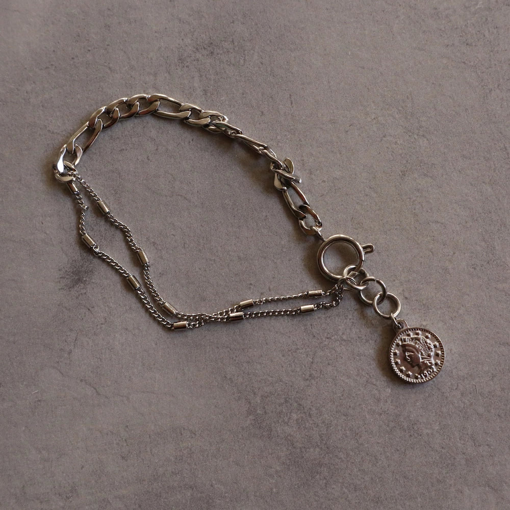 N084 stainless coin  bracelet