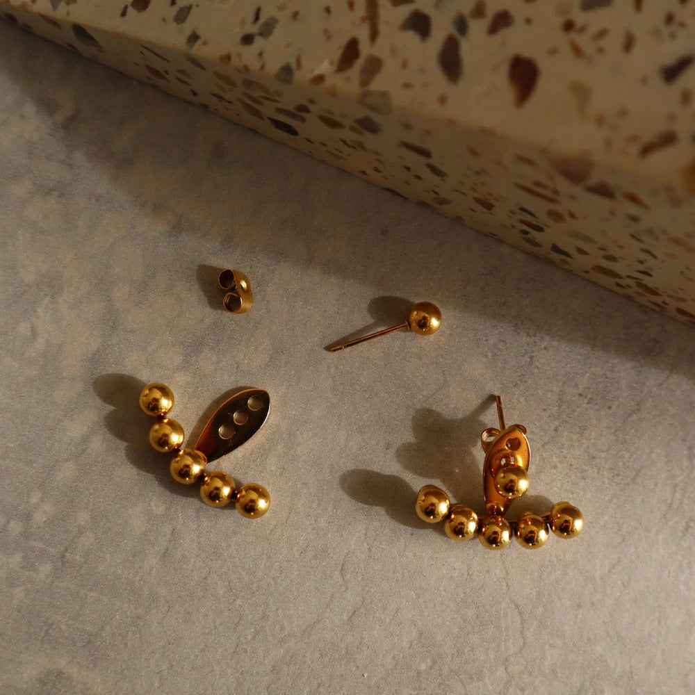 P314  stainless gold ball line pierce