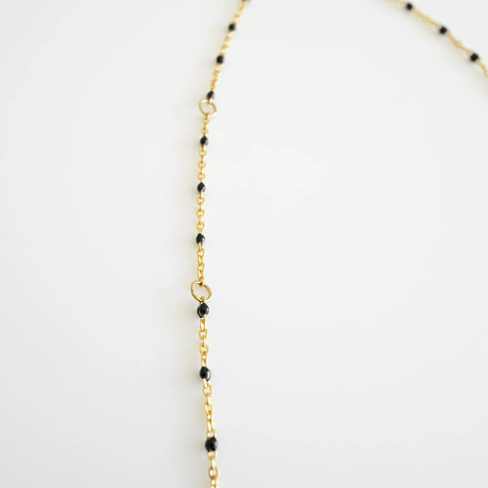 N109 stainless black THUBUTHUBU chain necklace