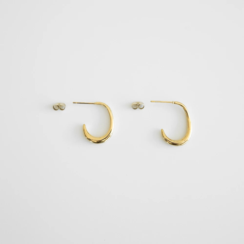 P323  stainless gold curve pierce