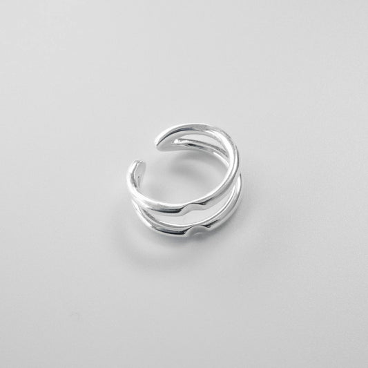 C007 silver925  chipped earcuff ring