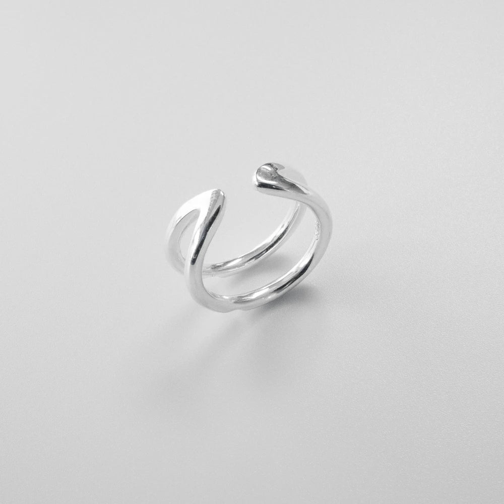 C007 silver925  chipped earcuff ring