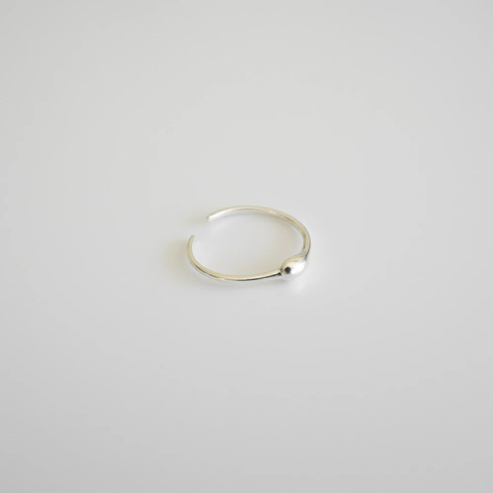 R003  silver925 one point plump ring