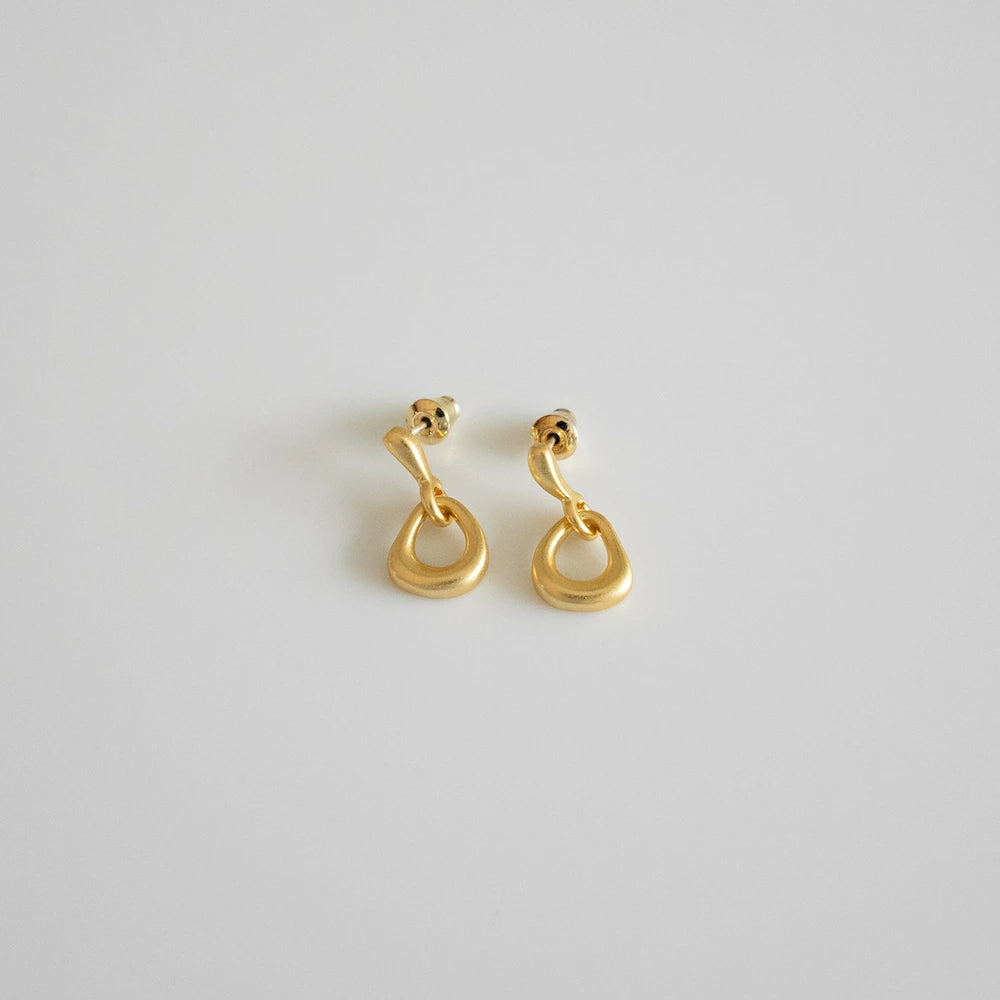 P333  matte gold drop pierce