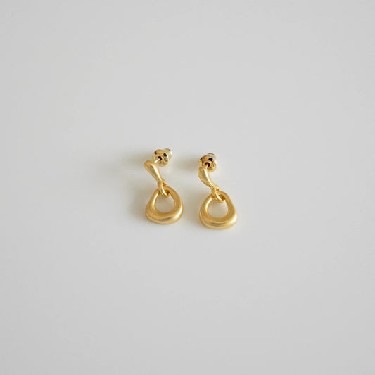 P333  matte gold drop pierce