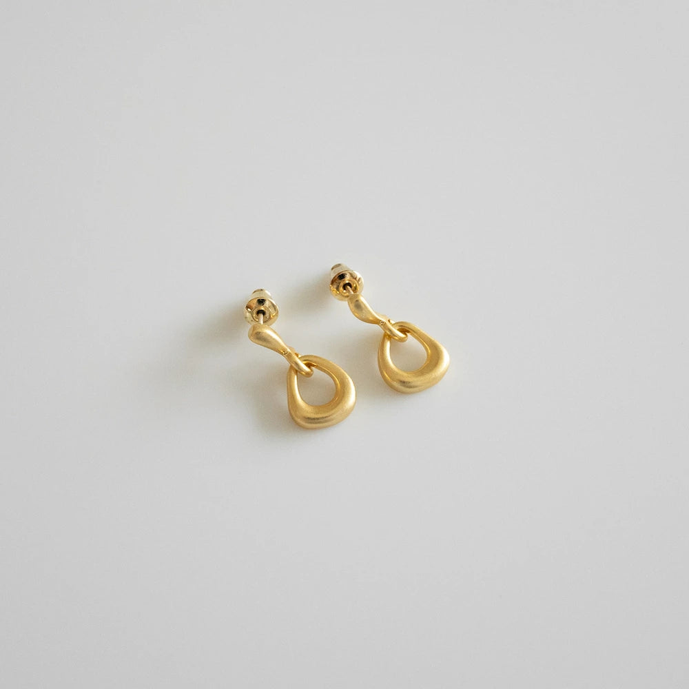 P333  matte gold drop pierce