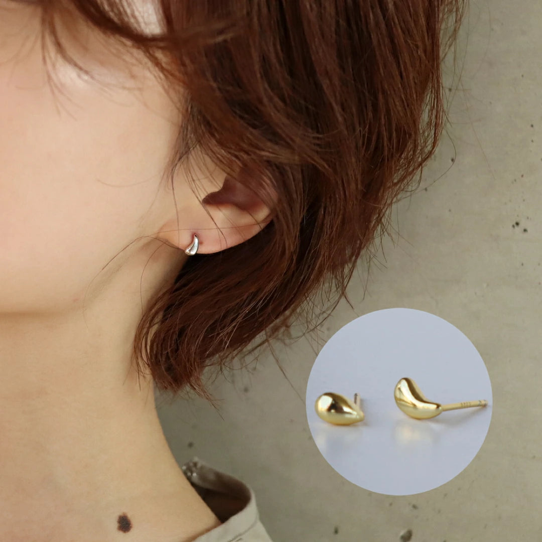 P344  silver925 asymmetry drop minimum pierce