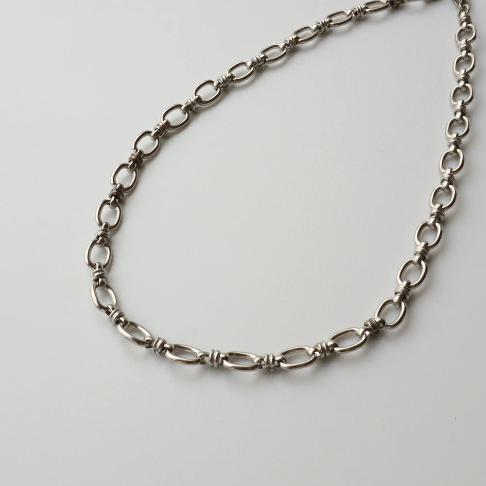 N147 stainless flat chain necklace