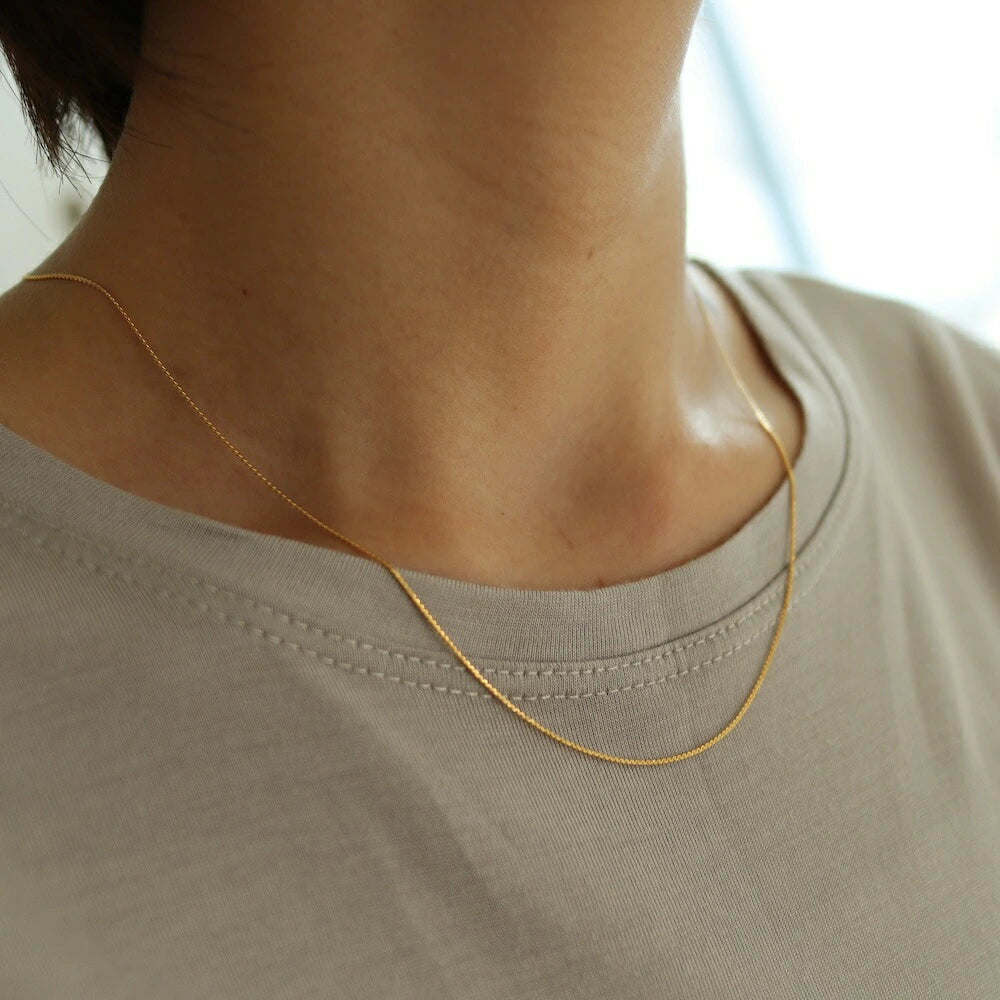 N163 stainless slim necklace