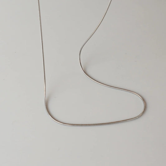N168 stainless simple snake chain necklace