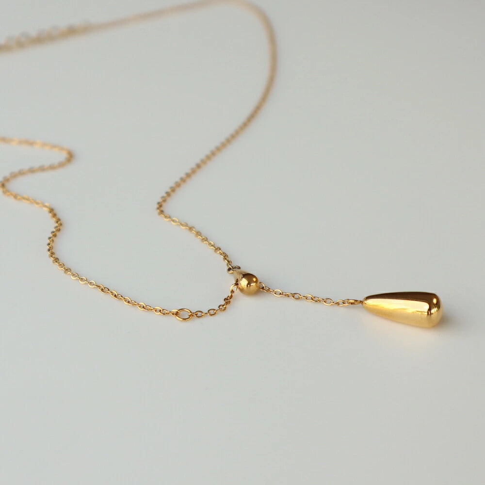 N148 stainless drop necklace