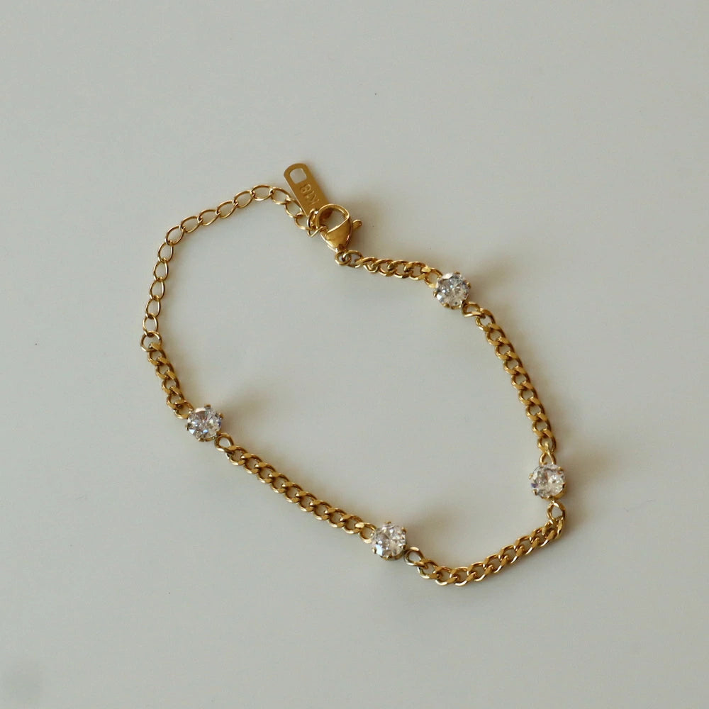 N002 stainless zirconia bracelet
